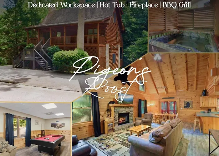 5Br Smoky Cabin Hot Tub, Games, 1 Mi To Parkway